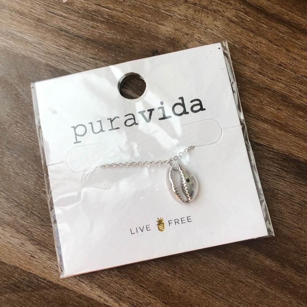 Silver Shell Necklace by Pura Vida